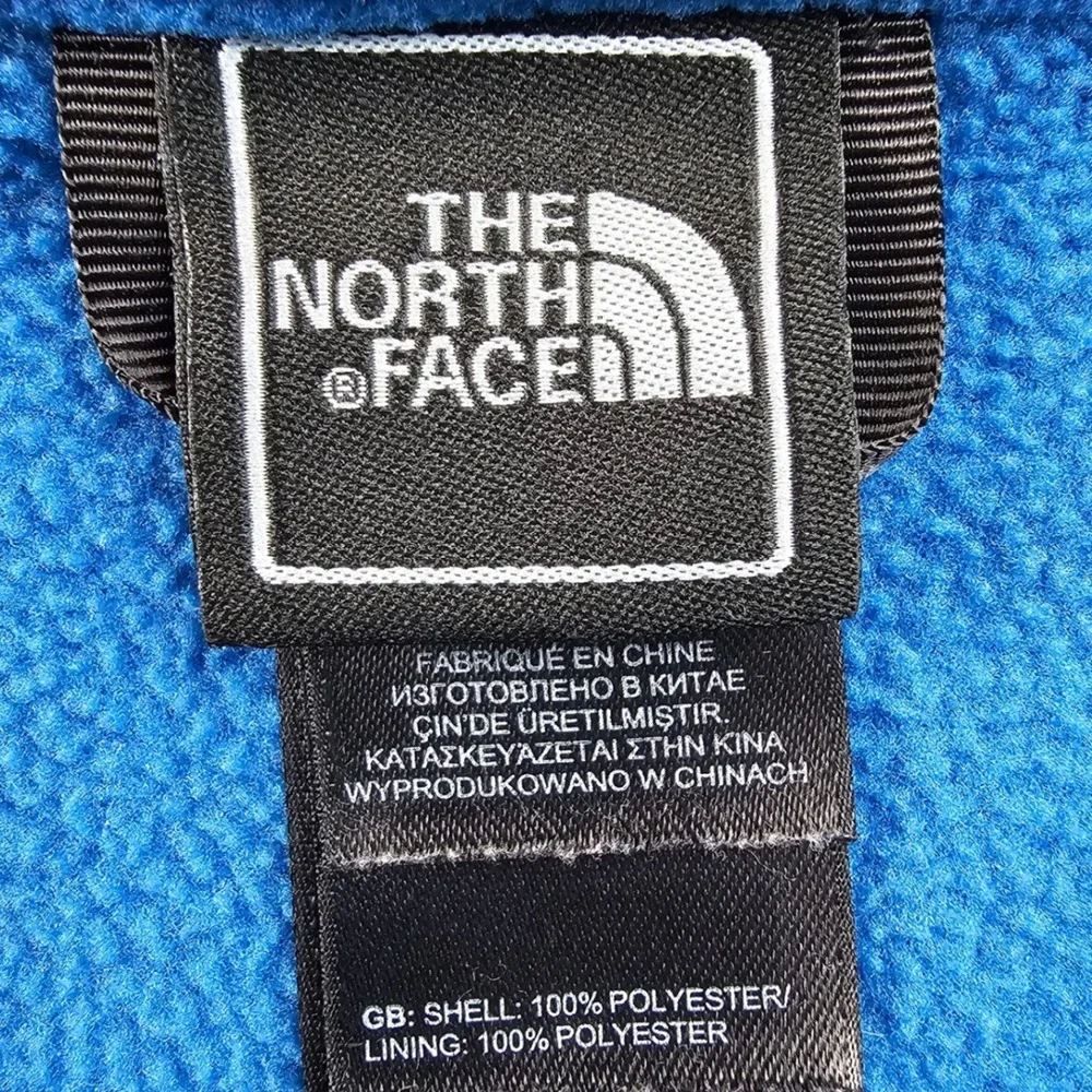 The North Face Fleece Jacket Men's Medium Blue Regular Fit Long‎ Sleeve Full Zip